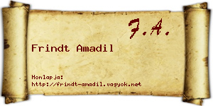 Frindt Amadil névjegykártya